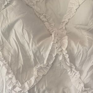 White Ruffled Bedding